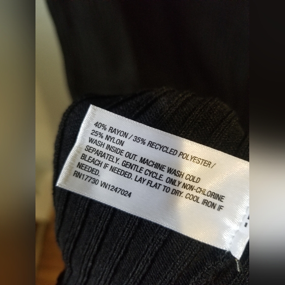 Women's Button-Front Ribbed Midi Dress - Future Collective Black - Picture 8 of 8